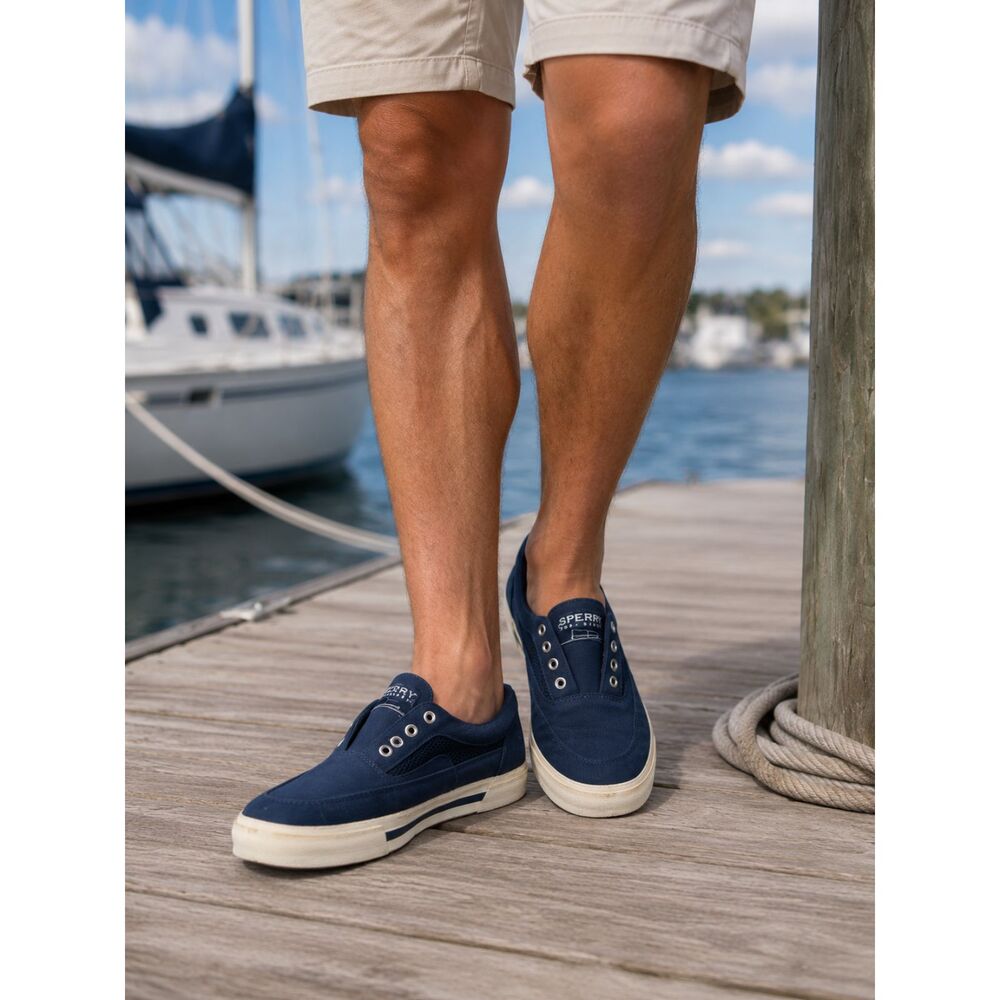 Sperry Navy Blue Top-Sider Boat Shoes Sneakers for Men Size 7.5M Nautical Style